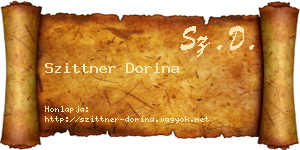 Szittner Dorina névjegykártya